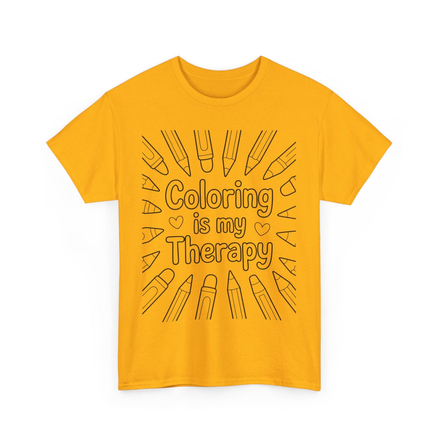 Coloring is My Therapy Tee, Relaxation Gift, Unisex Cotton Tee, Art Lover Shirt, Stress Relief Apparel, Fun Gift for Kids