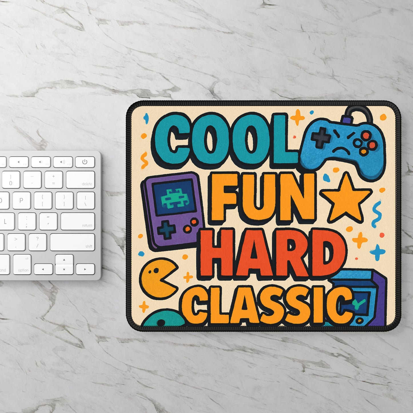 Cool Fun Gaming Mouse Pad, Retro Gamer Gift, Desk Accessory, Birthday Present, Video Game Decor