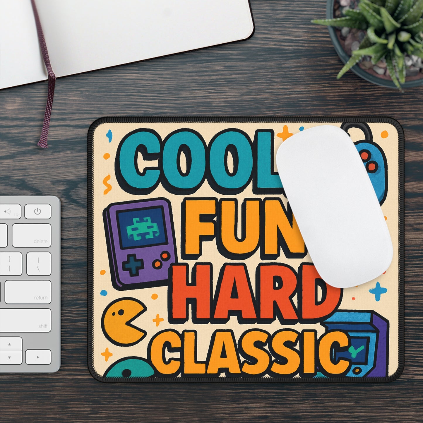 Cool Fun Gaming Mouse Pad, Retro Gamer Gift, Desk Accessory, Birthday Present, Video Game Decor