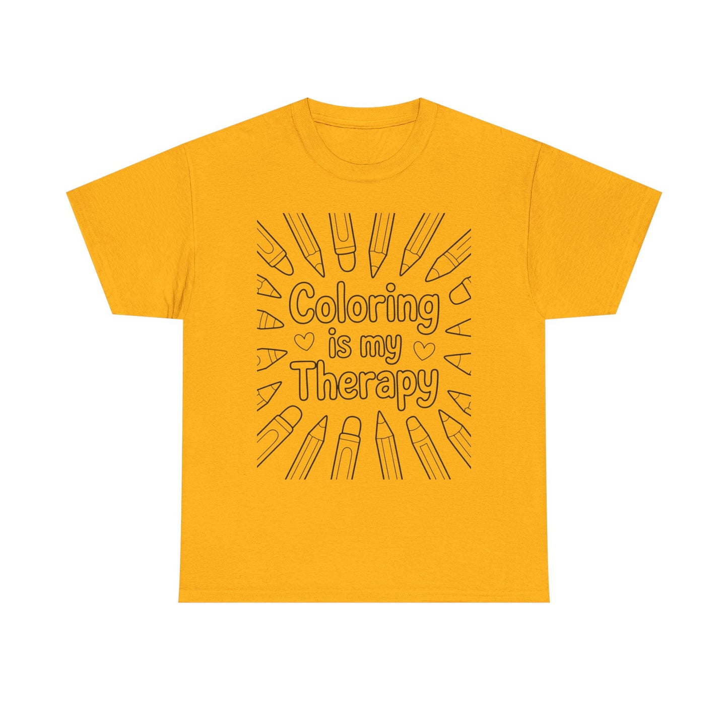 Coloring is My Therapy Tee, Relaxation Gift, Unisex Cotton Tee, Art Lover Shirt, Stress Relief Apparel, Fun Gift for Kids