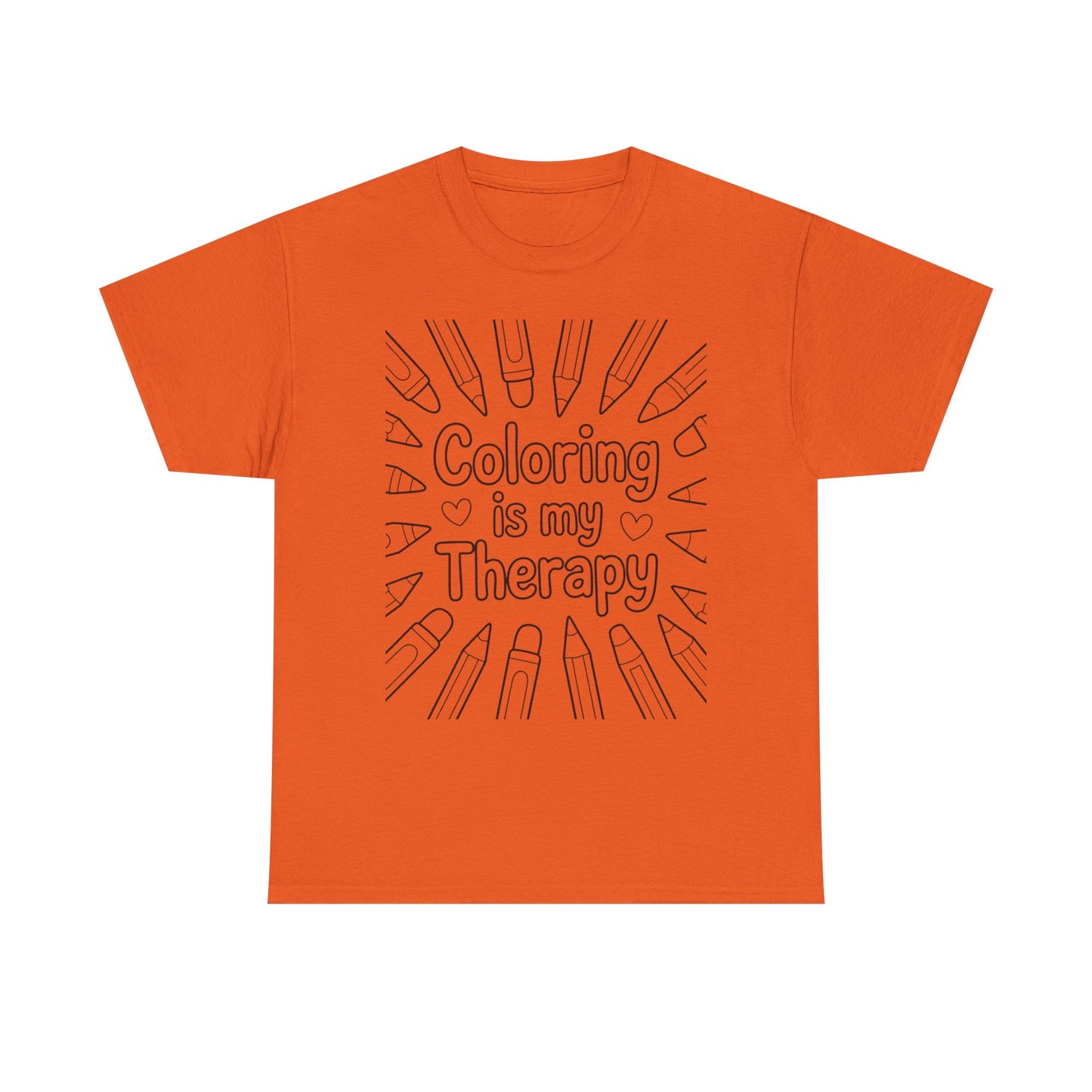 Coloring is My Therapy Tee, Relaxation Gift, Unisex Cotton Tee, Art Lover Shirt, Stress Relief Apparel, Fun Gift for Kids