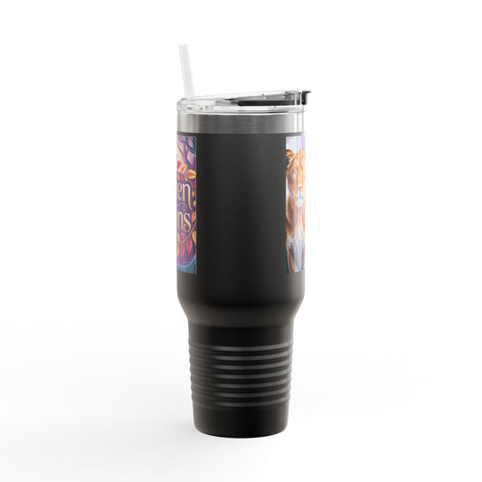 Copy of Copy of Queen Lion Insulated Travel Mug - 40oz, Travel Tumbler, Motivational Mug, Lion Gift, Royal Drinkware, Animal Lover Accessory
