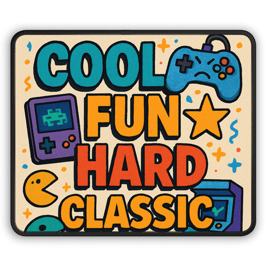 Cool Fun Gaming Mouse Pad, Retro Gamer Gift, Desk Accessory, Birthday Present, Video Game Decor