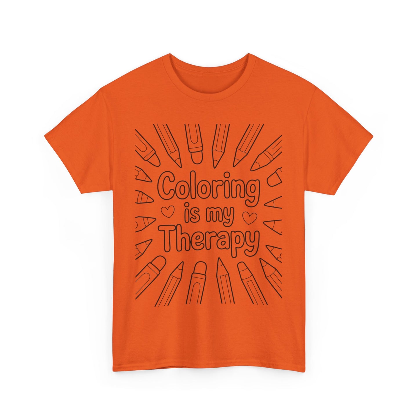 Coloring is My Therapy Tee, Relaxation Gift, Unisex Cotton Tee, Art Lover Shirt, Stress Relief Apparel, Fun Gift for Kids