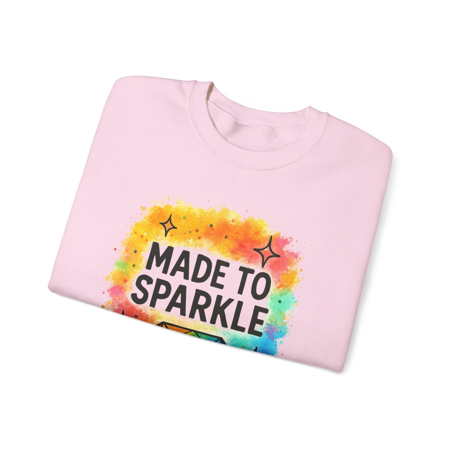 Colorful Sparkle Crewneck Sweatshirt - Perfect for Celebrations, Gifts, Cozy Days, Rainbow Vibes, Unisex Style