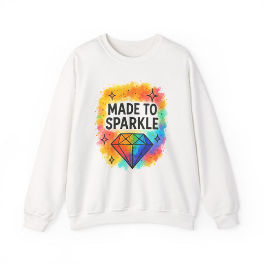 Colorful Sparkle Crewneck Sweatshirt - Perfect for Celebrations, Gifts, Cozy Days, Rainbow Vibes, Unisex Style