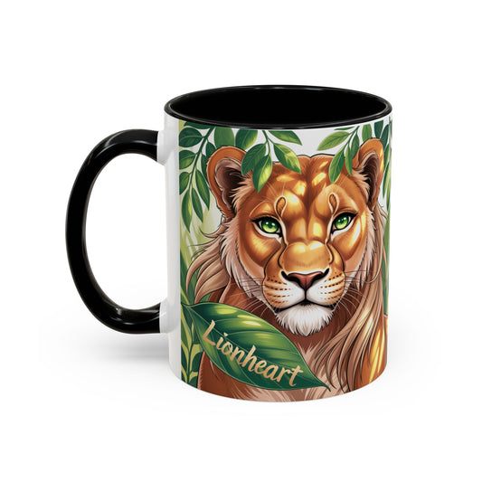 Vibrant Wildlife Coffee Mug, Lion Artwork, Animal Lovers Gift, Colorful Tea Cup, Unique Home Decor, Nature Enthusiast Present